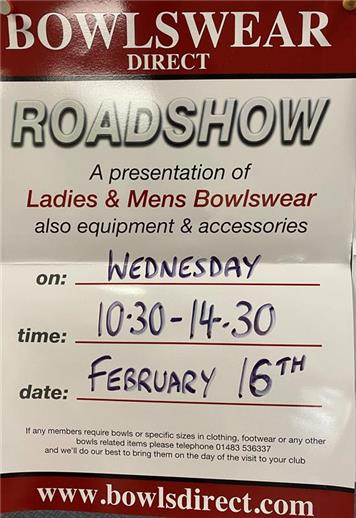  - Bowlswear Direct Roadshow